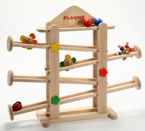 UKK 木製知育玩具 H0802 スロープ・トイ フラワーガーデン