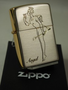 ジッポーZippo ウィンディーガール/エンジェル＆デビル・シルバーゴールド 金銀 両面Windy1935ガール新品