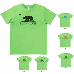 デザインTシャツ　デザイン　カリフォルニア州　ライトグリーン