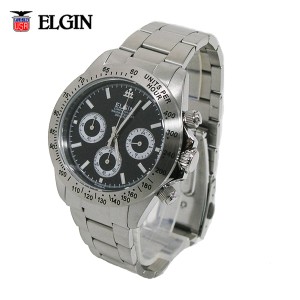 送料無料 エルジン/ELGIN クロノグラフ 20気圧防水 メンズ腕時計 FK1059S-B