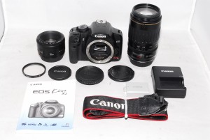 Canon デジタル一眼レフカメラ EOS Kiss X2 ダブルズームキット   中古 一眼レフ/一眼レフカメラ 初心者/カメラ eos 送料無料