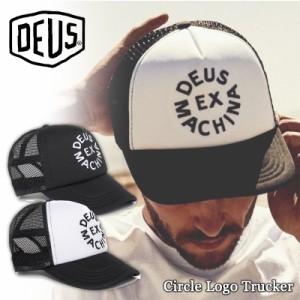 DeusExMachina デウスエクスマキナ Circle Logo Trucker Black White サークル ロゴ トラッカー ブラック ホワイト メッシュキャップ Deu