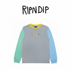 リップンディップ RIPNDIP ロンT Tシャツ Embroidered Logo L/S Shirt Multi マルチ 長袖 ロングスリーブ トップス スケーター ストリー