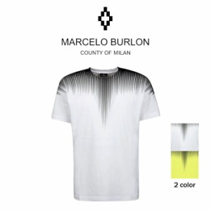 MARCELO BURLON マルセロバーロン T-SHIRT MARCELO BURLON A MANICHE CORTE CON STAMPA OTTICA Tシャツ 半袖 トップス メンズ 本物 CMAA0