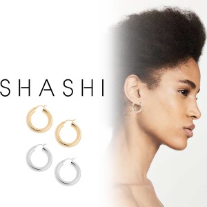 SHASHI シャシ ピアス ２個セット Dominique Hoop ゴールド ホワイトゴールド アクサセリー ピアス 誕生日 プレゼント ギフト 贈り物 お