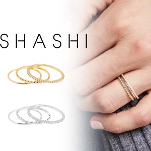 SHASHI シャシ 指輪 リング Aura Ring Set ゴールド ホワイトゴールド アクサセリー 誕生日 プレゼント ギフト 贈り物 お祝い パーティー