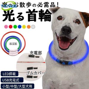 安値挑戦 首輪 犬 おしゃれ 小型犬 中型犬 大型犬 光る首輪 犬用 LED ライト USB充電式 おしゃれ 安い 蛍光 カラー かっこいい