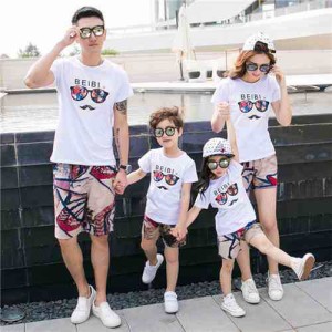 親子 ペアルック 親子ペアｔシャツ ＆ ショートパンツ 上下セット 親子ペア パパ 親子 お揃い　親子 ペアルックｔシャツ 親子ペア パパ T