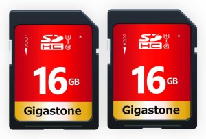 Gigastone SDカード 16GB SDHC メモリーカード 2枚セット 高速 フルHD ビデオ SD card デジタルカメラ F