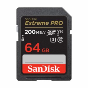 SanDisk サンディスク 64GB Extreme PRO SDXC UHS-I メモリーカード - C10U3V304K UHDSDカード - SDSD