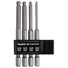 TRUSCO(トラスコ) ボールポイント六角ビット4本組セット THBA3456