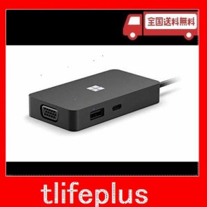 マイクロソフト USB-C トラベル ハブ SWV-00006 : ドッキングステーション 軽量 マルチUSB HDMI 有線LAN アクセサリ充電  ブラック  WI