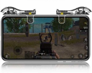 スマホゲーム用 コントローラー 射撃ボタン ゲームパッド 透明 エイムアシスト 高速射撃ボタン ＬＲセット iPhone & Xperia Android等対