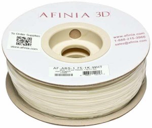 AFINIAアフィニア 3Dプリンター用フィラメント 1.75mm 純正バリューABSフィラメント 白色 ホワイト White 1kg