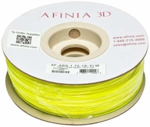 AFINIAアフィニア 3Dプリンター用フィラメント 1.75mm 純正バリューABSフィラメント 黄色 イエロー Yellow 1kg