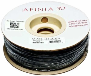 AFINIAアフィニア 3Dプリンター用フィラメント 1.75mm 純正バリューABSフィラメント 黒色 ブラック Black 1kg