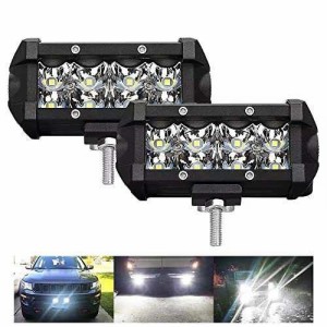 LEDワークライト 車 4インチ 48W LEDライトバー 12V 24V led作業灯 2個 6500K 10000LM 小さな 薄い led バーライト IP68防水led作業灯 除