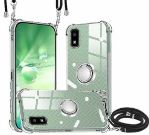 AQUOS WISH2 ケース クリア AQUOS WISH ケース リング付き 新型韓国 ネック ショルダー ストラップ付き スマホ シリコン 付き TPU 軽量 