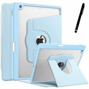 タッチペン付き ペンシル収納ポケット有 IPAD ケース IPAD 10.2 第9 第8 第7世代 縦置き 横置き 360°回転スタンド アイパッドカバー ソ