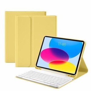 IPAD 第10世代 キーボード ケース(2022) IPAD 10.9インチ ブルートゥース ワイヤレス キーボード カバー スタンド機能付き 脱着式 多角度