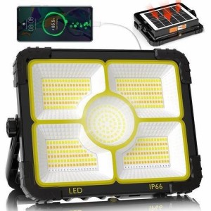 LED投光器 充電式 作業灯 投光器 LED 屋外 12000MAH大容量 【超高輝型466個LEDチップ】 LEDライト 集魚灯 充電式 100W 13000LM ソーラー