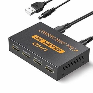 CHAYOO HDMI スプリッター 1入力4出力 4K 60HZ 1X2 HDMI 分配器 4画面同時出力 HDMI 増設 オーディオ同期 3D 1080P 4つのポートを同時に