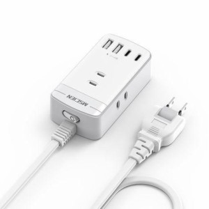 MSCIEN 延長コード 3M スイッチ付き USB コンセント 3個AC差込口 2個USB-C 2個USB-A 電源タップ USB付き コンセントタップ テーブルタッ