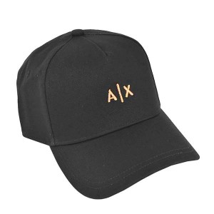アルマーニエクスチェンジ A/X 帽子 954112 CC571 72020 ベースボールキャップ ブラック+ゴールド キャップ 帽子 男女兼用 20代 30代 プ