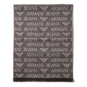 アルマーニジーンズ ARMANI JEANS マフラー 934504 CD786 00152 メンズ ウール混紡 ストール スカーフ ブラウン＋ベージュ アルマーニ マ