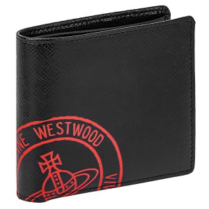 ヴィヴィアンウエストウッド Vivienne Westwood 二つ折り財布 折りたたみ財布 小銭入れ付き 51010016 KENT BLACK RED N406財布 使いやす