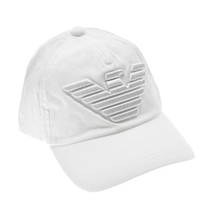 エンポリオアルマーニ EMPORIO ARMANI キャップ 627522 10 CC995 ホワイト 帽子 アルマーニ 野球帽 父の日 紫外線対策 ゴルフ 釣り 日除
