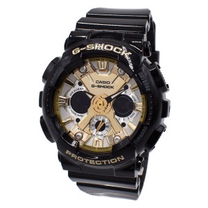 カシオ CASIO 腕時計 G-SHOCK Gショック GMA-S120GB-1A ANALOG-DIGITAL メンズ レディース ブラック+シルバー+ゴールド 海外正規品腕時計