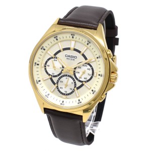 カシオ CASIO 腕時計 STANDARD MTP-E303GL-9AV アナログ時計 メンズ ウォッチ アイボリー+ブラウン 海外正規品腕時計 時計 ブランド 人気
