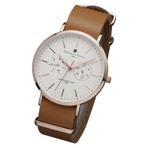 サルバトーレマーラ Salavatore Marra 腕時計 SM15117-PGWHPG クオーツ 腕時計 メンズ レディース レザーベルト アナログ表示 男女兼用 