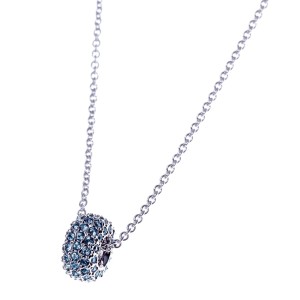 スワロフスキー SWAROVSKI ネックレス ペンダント アクセサリー 5642886 Stone necklace ストーン シルバー+ブルー系アクセサリー ブラン