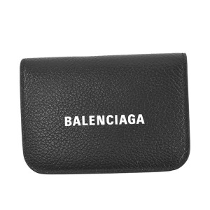 バレンシアガ BALENCIAGA 財布 三つ折り財布 ミニ財布 593813 1IZIM 1090 CASH MINI WALLET コンパクト BLACK/L WHITE ブラック ブランド