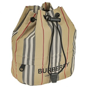 バーバリー BURBERRY バッグ ハンドバッグ 巾着バッグ ポーチ ドローコード 8026737-A7026 レディース ベージュ系マルチ ハンドバッグ 人