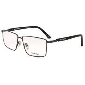 バレンシアガ BALENCIAGA 眼鏡 メガネ フレーム のみ BB0247O-003 アイウェア オプティカルフレーム スクエア型 メンズ グレー+ブラック 