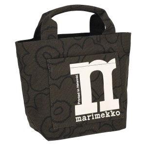 マリメッコ marimekko バッグ トートバッグ ハンドバッグ 092695 899 UNIKKO ダークグリーン+ブラック+オフホワイト系 北欧 北欧ブランド