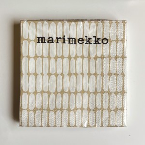 マリメッコ marimekko ペーパーナプキン 紙ナプキン ランチサイズ ihr 20枚 898360 ALKU アルク cream ホワイト+ベージュ系 北欧紙ナフキ