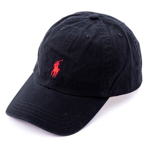 ラルフローレン Ralph Lauren ポロラルフローレン 帽子 キャップ ベースボールキャップ 323552489 005 ポロ ロゴ ブラック＋レッド ラル