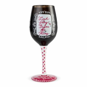 ロリータ LOLITA グラス ワイングラス 6002807 BACHELORETTE バチェロレッテ 結婚 ピンク+ブラック おしゃれ ブランド 新品 プレゼント 