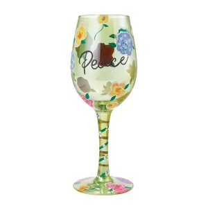 ロリータ LOLITA グラス ワイングラス 6009228 PEACE ピース 平和 ライトグリーン系 花 おしゃれ ブランド 新品 インテリア グラス プレ