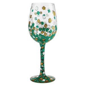 ロリータ LOLITA グラス ワイングラス 6006950 HAMROCK シャムロック 四つ葉のクローバー グリーン系＋マルチカラー インテリア グラス 