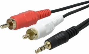 アクロス AUDIO変換ケーブル 1.5m ステレオミニプラグ3.5mm-RCAピン×2 AVC104