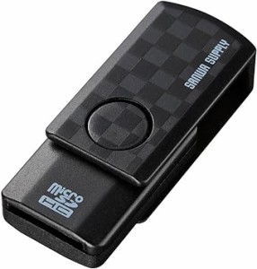サンワサプライ microSDカードリーダー ブラック ADR-MCU2SWBK