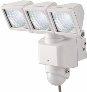 大進 LEDセンサーライト 3灯式 DLA-3T400 AC コンセント 100V LED 人感センサー 屋外 外 屋内