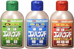 ホルツ 酸化アルミニウム 補修用品 コンパウンド リキッドコンパウンドミニセット(細目/極細/超極細) 80mlx3本セ