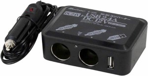 メルテック(meltec) 車載用 DCDCコンバーター デコデコ 2way(USB&アクセサリーソケット) DC24V