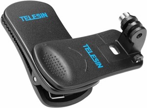 TELESIN 360°回転式 クリップ マウント バックパックショルダーストラップクリップマウント アクションカメラ
